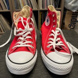 Limited edition red converse x honda chuck taylor hightops - mns US 11.5
